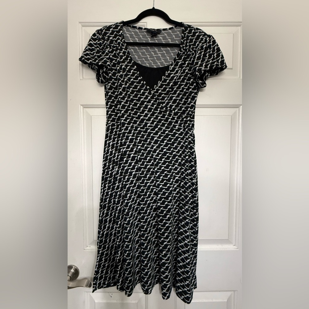 Style & Co. Black and White Textured Dress